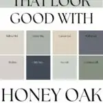 Paint Colors that look good with honey oak wood