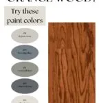 Struggling with Orange wood Try these paint colors Pinterest Graphic