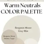 Warm Neutrals paint Color Palette