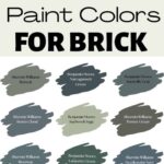 blue & Green paint color for brick pinterest graphic