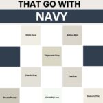 Benjamin Moore Paint Colors that go with Navy- Pinterest graphic