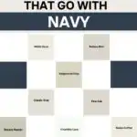 Benjamin Moore Paint Colors that go with Navy- Pinterest graphic