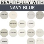 Paint Colors that look fantastic with navy blue - Pinterest graphic