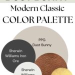 PPG Dust Bunny Modern Classic paint Color Palette - Pinterest Graphic