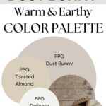 PPG Dust Bunny Warm & Earthy paint Color Palette - Pinterest Graphic