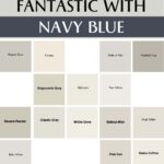 Paint Colors that look fantastic with navy blue - Pinterest graphic