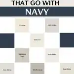 Sherwin Williams Paint Colors that go with Navy- Pinterest graphic
