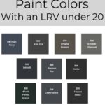 dark moody paint colors with an LRV under 20 - Pinterest Graphic