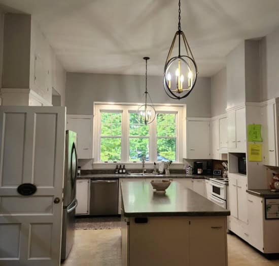 kitchen with Alpaca painted walls