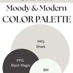 PPG SHerk Moody & Modern paint Color Palette - Pinterest Graphic