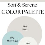 PPG Shark Soft & Serene paint Color Palette - Pinterest Graphic