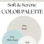 PPG Shark Soft & Serene paint Color Palette - Pinterest Graphic