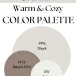 PPG Shark Warm & Cozy paint Color Palette - Pinterest Graphic (