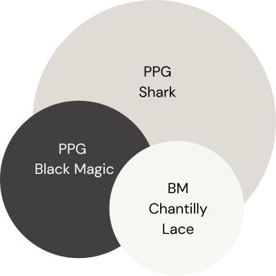 PPG Shark Color Palette digital swatches