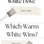 “Swiss Coffee vs White Dove Which Warm White Wins” - pinterest graphic