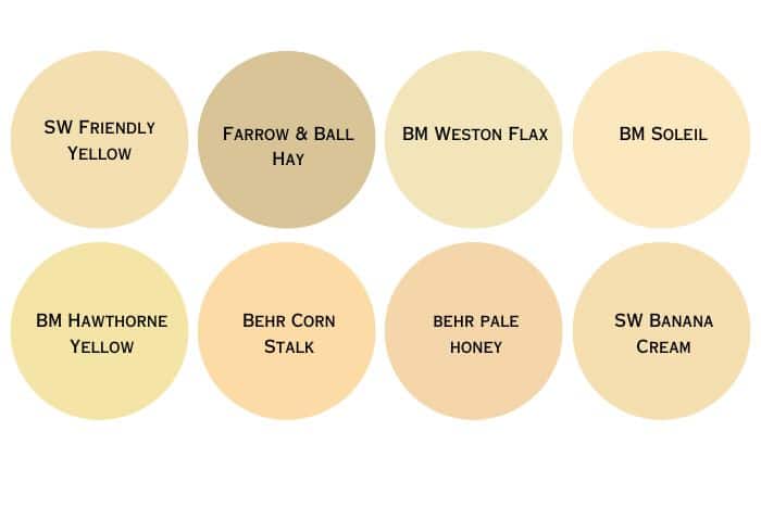 butter yellow paint colors digital swatches