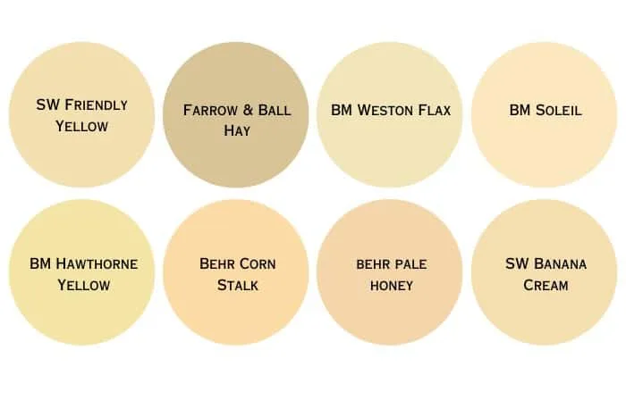 butter yellow paint colors digital swatches