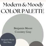 BM Coventry Gray Modern & Moody paint Color Palette - Pinterest graphic