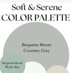 BM Coventry Gray Soft & Serene paint Color Palette - Pinterest graphic