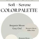 BM Gray Owl Soft Serene paint Color Palette - Pinterest graphic