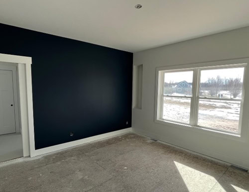 Cavalry painted accent wall in an empty room