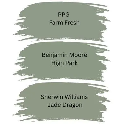 PPG Farm Fresh color comparison digital swatches