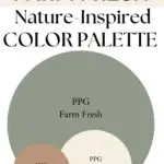 PPg Farm Fresh Nature-Inspired paint Color Palette - Pinterest graphic