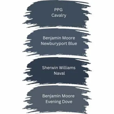 PPG Cavalry color comparison digital swatches 