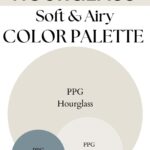 PPG Hourglass Soft Airy paint Color Palette - Pinterest graphic