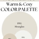 PPG Hourglass Warm Cozy paint Color Palette - Pinterest graphic