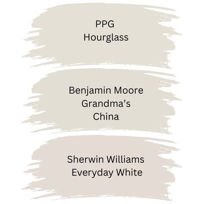 PPG Hourglass color comparison digital swatches