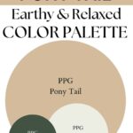 Pony Tail Earthy & Relaxed paint Color Palette - Pinterest graphic