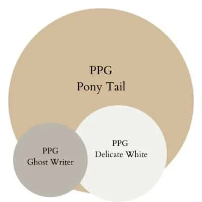 Pony Tail Soft Traditional paint Color Palette - Pinterest graphic
