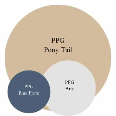 Pony Tail Warm Modern paint Color Palette - Pinterest graphic