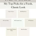 white exterior paint guide - pinterest graphic