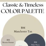 BM Manchester tan Classic & Timeless paint Color Palette - Pinterest graphic