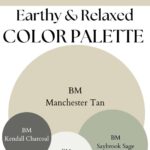 BM Manchester tan Earthy & Relaxed paint Color Palette - Pinterest graphic