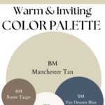 BM Manchester tan Warm & Inviting paint Color Palette - Pinterest graphic