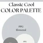 PPG Elemental Classic COol paint Color Palette - Pinterest graphic