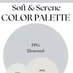 PPG Elemental Soft & Serene paint Color Palette - Pinterest graphic