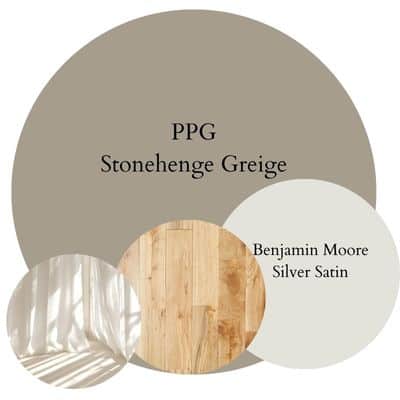 Stonehenge Greige Neutral Serenity Palette paint Color Palette - Pinterest graphic 
