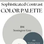 Stonington Gray Sophisticated Contrast paint Color Palette - Pinterest graphic
