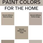 Taupe Paint Colors for the home - pinterest graphic
