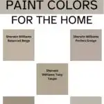 Taupe Paint Colors for the home - pinterest graphic