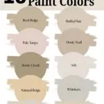 10 best beige ppg paint colors - pinterest graphic