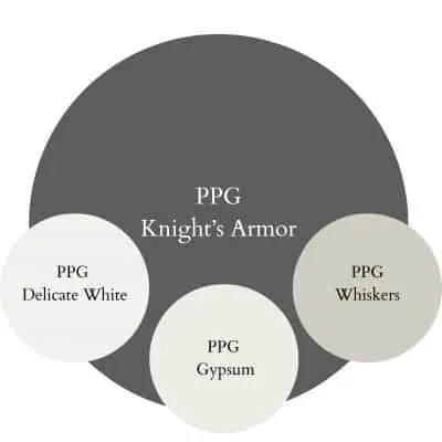 Knight's Armor trim paint colors - Pinterest graphic