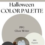 PPG Ghost Writer Halloween Palette paint Color Palette - Pinterest graphic