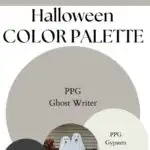 PPG Ghost Writer Halloween Palette paint Color Palette - Pinterest graphic