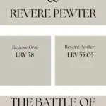 Repose Gray vs Revere Pewter- the Battle of the Grays Pinterest Graphic