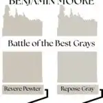 Revere Pewter vs Repose Gray Which Warm Gray Wins” - pinterest graphic